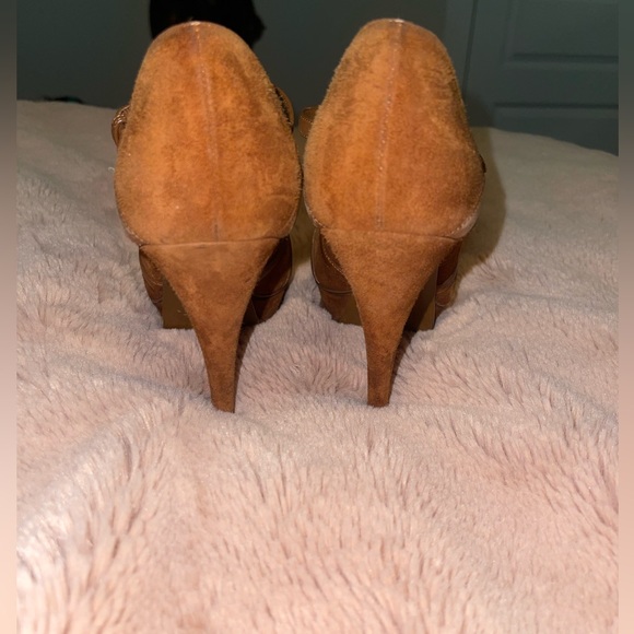 YSL Tribute brown suede heels - Picture 6 of 10
